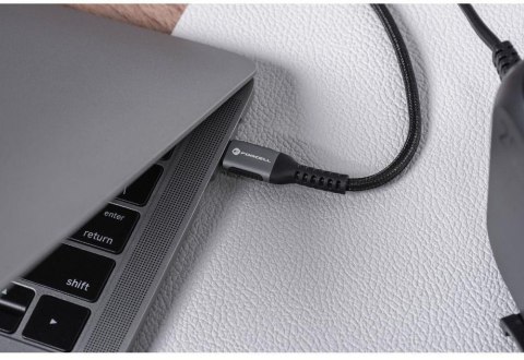 KABEL USB-C / USB-C Forcell F-Energy Cafule 300 cm 240 W 5A PD QC 4.0 CZARNY W OPLOCIE