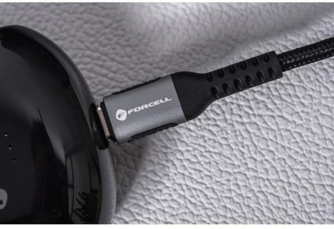 KABEL USB-C / USB-C Forcell F-Energy Cafule 300 cm 240 W 5A PD QC 4.0 CZARNY W OPLOCIE