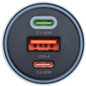 ŁADOWARKA SAMOCHODOWA Forcell F-Energy 65 W 2x USB-C 1x USB-A PD 3.0 QC 4.0 SZARA