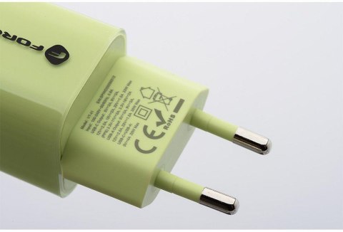 ŁADOWARKA SIECIOWA Forcell F-Energy GaN III VT-41 33 W 1x USB-C 1x USB-A PD 3.0 QC 4.0 ZIELONA