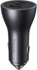 Ładowarka samochodowa Baseus Golden Contractor Pro CGJP010013 65 W 2x USB-C 1x USB-A ciemnoszara