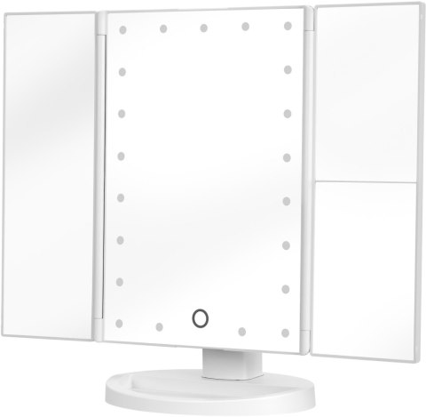 Lusterko do makijażu Humanas HS-ML04 z podświetleniem LED - biały