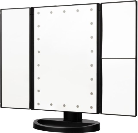 Lusterko do makijażu Humanas HS-ML04 z podświetleniem LED - czarny
