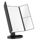 Lusterko do makijażu Humanas HS-ML04 z podświetleniem LED - czarny