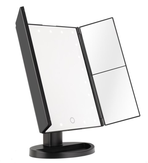 Lusterko do makijażu Humanas HS-ML04 z podświetleniem LED - czarny