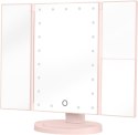 Lusterko do makijażu Humanas HS-ML04 z podświetleniem LED - różowy