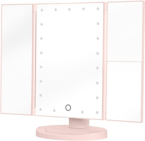 Lusterko do makijażu Humanas HS-ML04 z podświetleniem LED - różowy