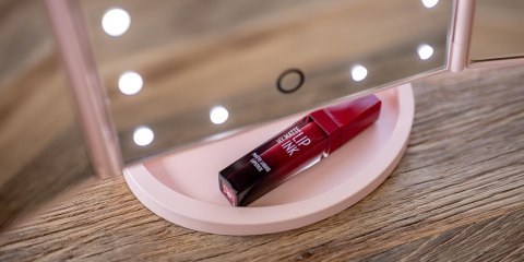 Lusterko do makijażu Humanas HS-ML04 z podświetleniem LED - różowy