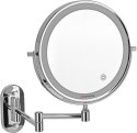 Lustro łazienkowe Humanas HS-BM01 z podświetleniem LED - srebrny