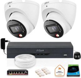 ZESTAW 2 Kamery IP Dahua 6mpx IPC-HDW1639T-A-IL-0280B-S6 + DYSK