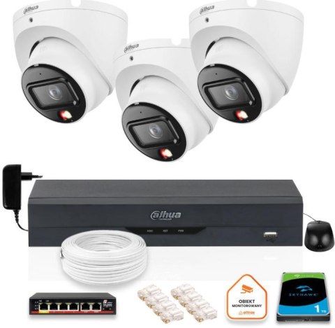 ZESTAW 3 Kamery IP Dahua 6mpx IPC-HDW1639T-A-IL-0280B-S6 + DYSK ZESTAW 3 Kamery IP Dahua 6mpx IPC-HDW1639T-A-IL-0280B-S6 + DYSK
