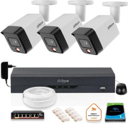 ZESTAW 3 Kamery IP Dahua 6mpx IPC-HFW1639TC-A-IL-0280B-S6 + DYSK