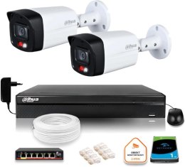 Zestaw monitoringu IP DAHUA 2 kamery IPC-HFW1439TL1-A-IL 4Mpx